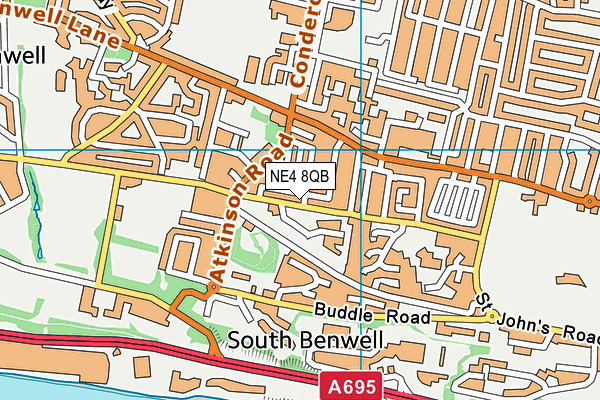 NE4 8QB map - OS VectorMap District (Ordnance Survey) NE4 8QB map - OS VectorMap District (Ordnance Survey)