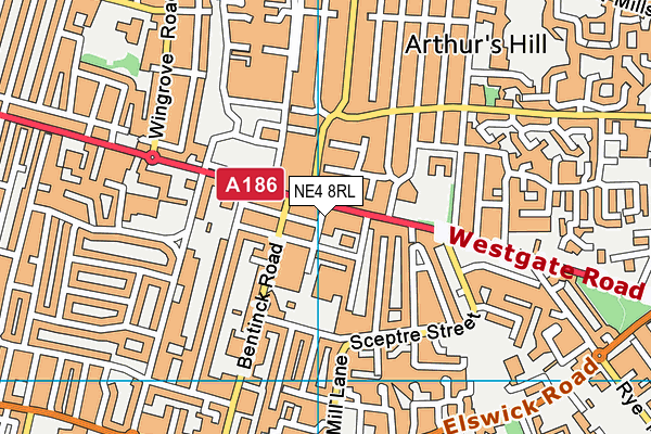 NE4 8RL map - OS VectorMap District (Ordnance Survey) NE4 8RL map - OS VectorMap District (Ordnance Survey)
