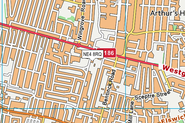 NE4 8RQ map - OS VectorMap District (Ordnance Survey) NE4 8RQ map - OS VectorMap District (Ordnance Survey)
