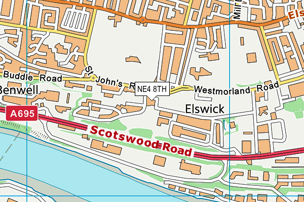 NE4 8TH map - OS VectorMap District (Ordnance Survey) NE4 8TH map - OS VectorMap District (Ordnance Survey)