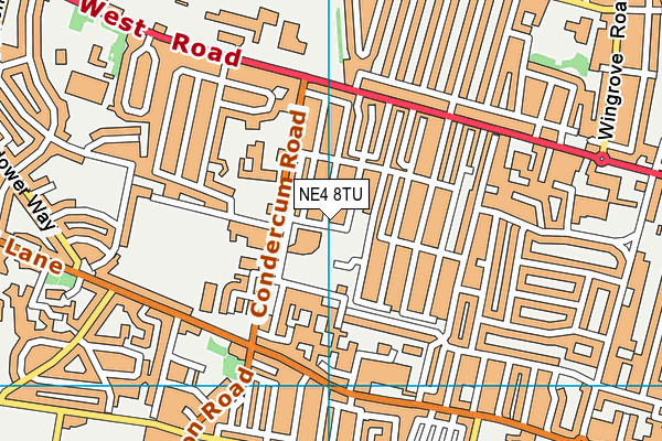 NE4 8TU map - OS VectorMap District (Ordnance Survey) NE4 8TU map - OS VectorMap District (Ordnance Survey)