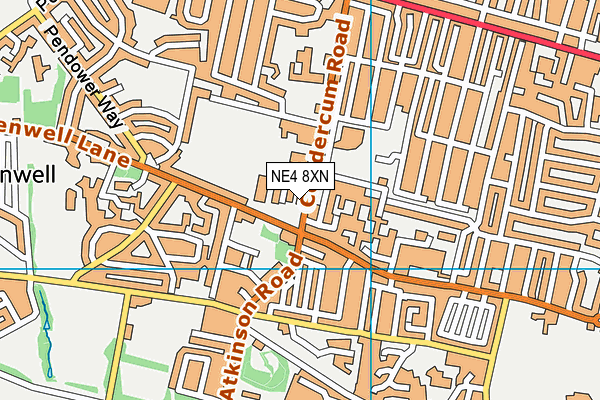 NE4 8XN map - OS VectorMap District (Ordnance Survey) NE4 8XN map - OS VectorMap District (Ordnance Survey)