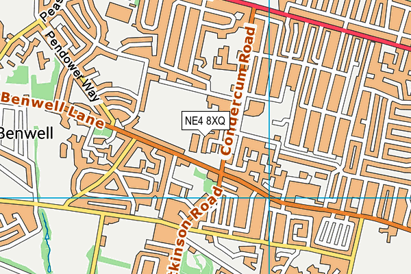 NE4 8XQ map - OS VectorMap District (Ordnance Survey) NE4 8XQ map - OS VectorMap District (Ordnance Survey)