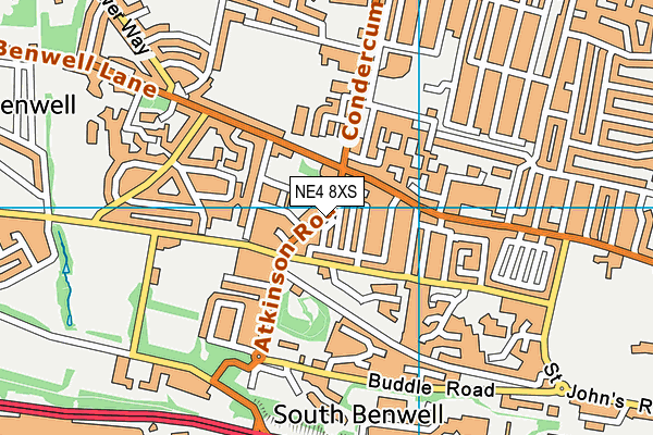 NE4 8XS map - OS VectorMap District (Ordnance Survey) NE4 8XS map - OS VectorMap District (Ordnance Survey)