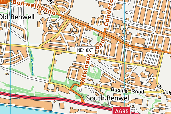 NE4 8XT map - OS VectorMap District (Ordnance Survey) NE4 8XT map - OS VectorMap District (Ordnance Survey)