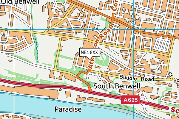 NE4 8XX map - OS VectorMap District (Ordnance Survey)