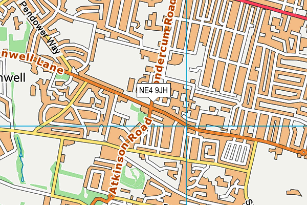 NE4 9JH map - OS VectorMap District (Ordnance Survey) NE4 9JH map - OS VectorMap District (Ordnance Survey)