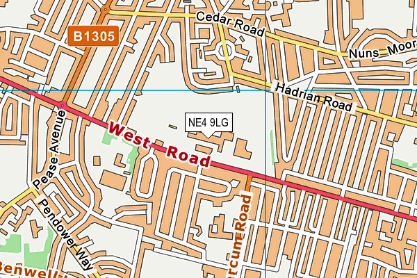 NE4 9LG map - OS VectorMap District (Ordnance Survey) NE4 9LG map - OS VectorMap District (Ordnance Survey)