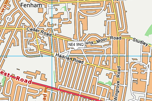 NE4 9NQ map - OS VectorMap District (Ordnance Survey) NE4 9NQ map - OS VectorMap District (Ordnance Survey)