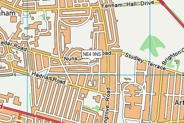 NE4 9NS map - OS VectorMap District (Ordnance Survey) NE4 9NS map - OS VectorMap District (Ordnance Survey)