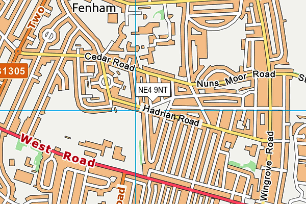 NE4 9NT map - OS VectorMap District (Ordnance Survey) NE4 9NT map - OS VectorMap District (Ordnance Survey)