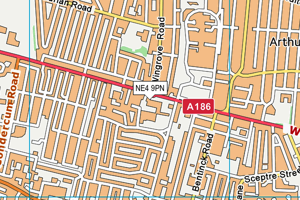 NE4 9PN map - OS VectorMap District (Ordnance Survey) NE4 9PN map - OS VectorMap District (Ordnance Survey)