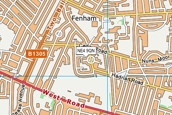 NE4 9QN map - OS VectorMap District (Ordnance Survey) NE4 9QN map - OS VectorMap District (Ordnance Survey)