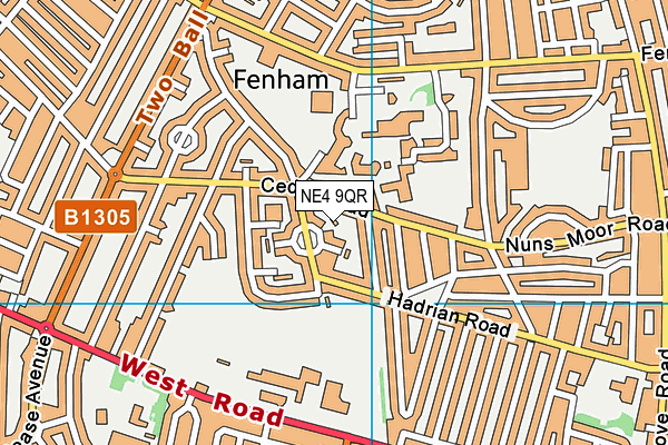NE4 9QR map - OS VectorMap District (Ordnance Survey) NE4 9QR map - OS VectorMap District (Ordnance Survey)