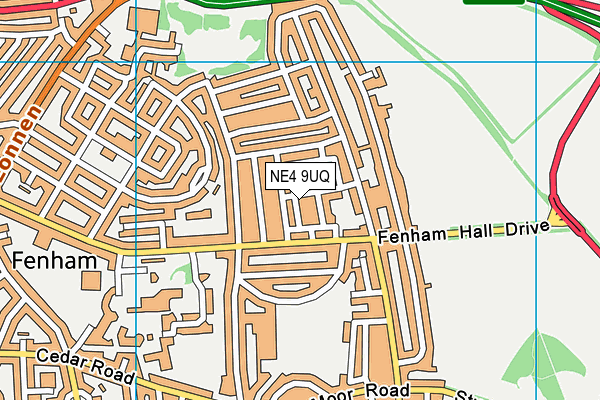 NE4 9UQ map - OS VectorMap District (Ordnance Survey) NE4 9UQ map - OS VectorMap District (Ordnance Survey)
