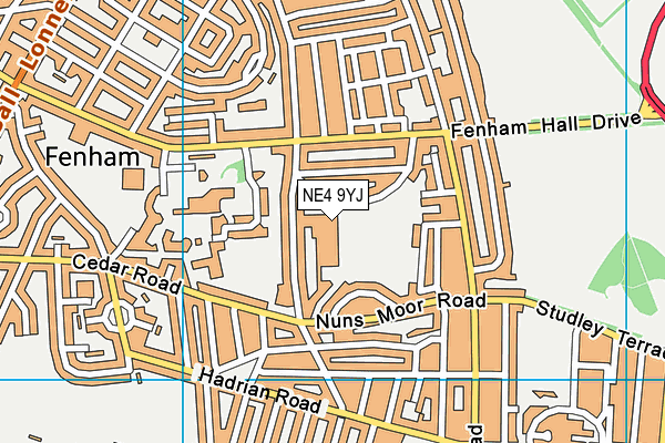 NE4 9YJ map - OS VectorMap District (Ordnance Survey) NE4 9YJ map - OS VectorMap District (Ordnance Survey)