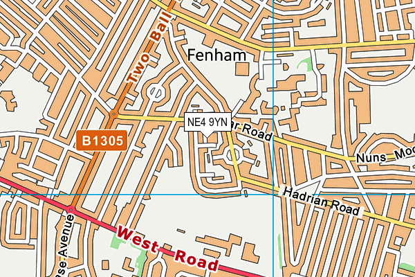 NE4 9YN map - OS VectorMap District (Ordnance Survey) NE4 9YN map - OS VectorMap District (Ordnance Survey)