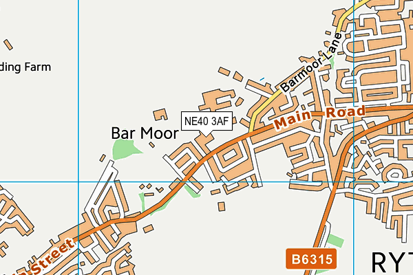 NE40 3AF map - OS VectorMap District (Ordnance Survey) NE40 3AF map - OS VectorMap District (Ordnance Survey)