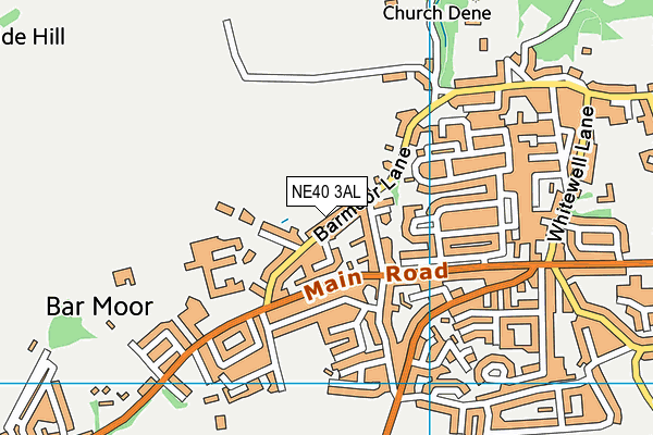 NE40 3AL map - OS VectorMap District (Ordnance Survey)