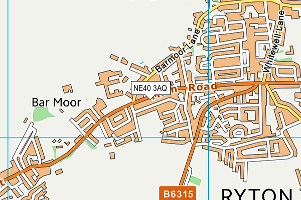 NE40 3AQ map - OS VectorMap District (Ordnance Survey)