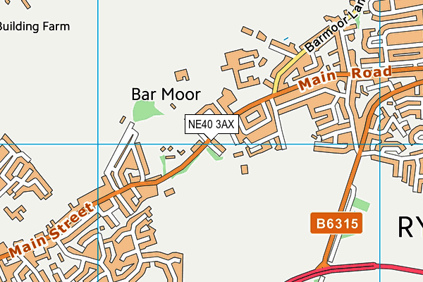 NE40 3AX map - OS VectorMap District (Ordnance Survey) NE40 3AX map - OS VectorMap District (Ordnance Survey)