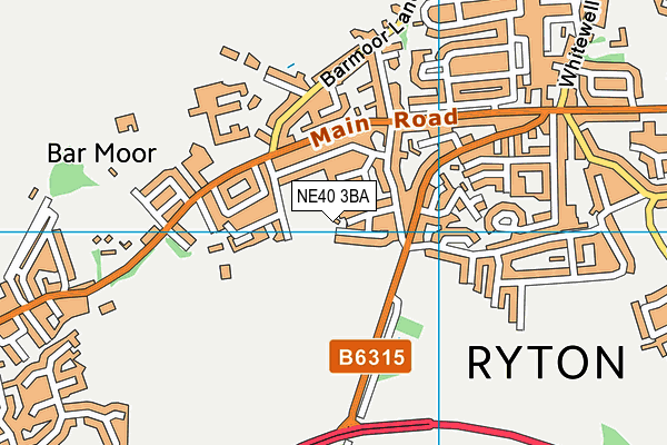 NE40 3BA map - OS VectorMap District (Ordnance Survey) NE40 3BA map - OS VectorMap District (Ordnance Survey)