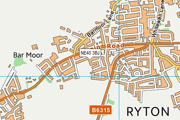 NE40 3BJ map - OS VectorMap District (Ordnance Survey) NE40 3BJ map - OS VectorMap District (Ordnance Survey)