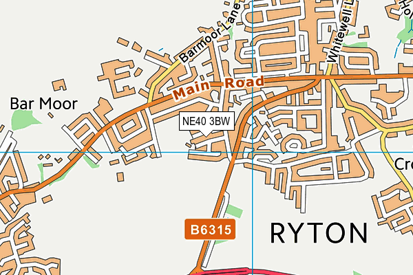 NE40 3BW map - OS VectorMap District (Ordnance Survey) NE40 3BW map - OS VectorMap District (Ordnance Survey)