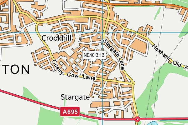 NE40 3HB map - OS VectorMap District (Ordnance Survey) NE40 3HB map - OS VectorMap District (Ordnance Survey)