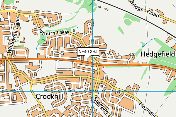 NE40 3HJ map - OS VectorMap District (Ordnance Survey)