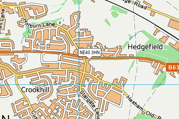 NE40 3HN map - OS VectorMap District (Ordnance Survey)