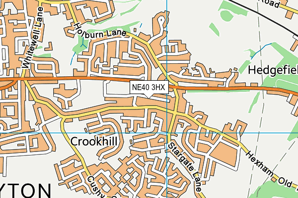 NE40 3HX map - OS VectorMap District (Ordnance Survey) NE40 3HX map - OS VectorMap District (Ordnance Survey)
