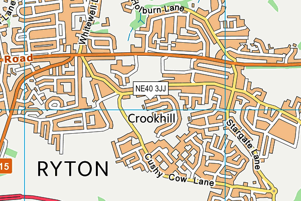 NE40 3JJ map - OS VectorMap District (Ordnance Survey) NE40 3JJ map - OS VectorMap District (Ordnance Survey)