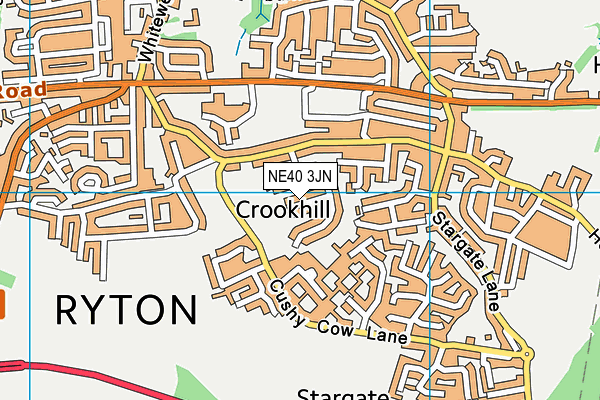 NE40 3JN map - OS VectorMap District (Ordnance Survey) NE40 3JN map - OS VectorMap District (Ordnance Survey)
