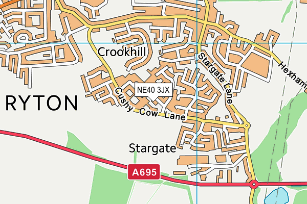 NE40 3JX map - OS VectorMap District (Ordnance Survey) NE40 3JX map - OS VectorMap District (Ordnance Survey)