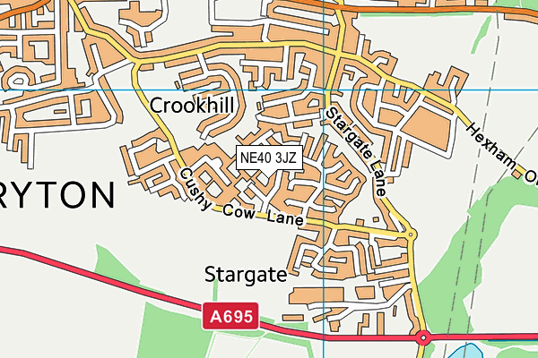NE40 3JZ map - OS VectorMap District (Ordnance Survey) NE40 3JZ map - OS VectorMap District (Ordnance Survey)