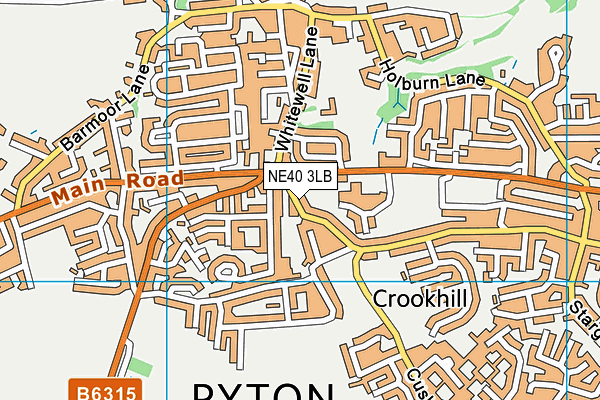 NE40 3LB map - OS VectorMap District (Ordnance Survey)