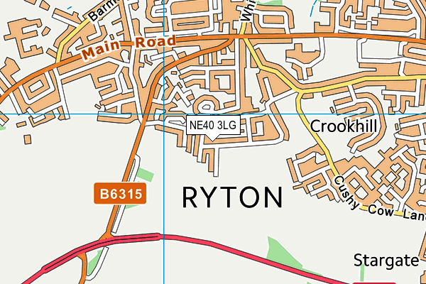 NE40 3LG map - OS VectorMap District (Ordnance Survey) NE40 3LG map - OS VectorMap District (Ordnance Survey)