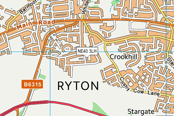 NE40 3LH map - OS VectorMap District (Ordnance Survey) NE40 3LH map - OS VectorMap District (Ordnance Survey)