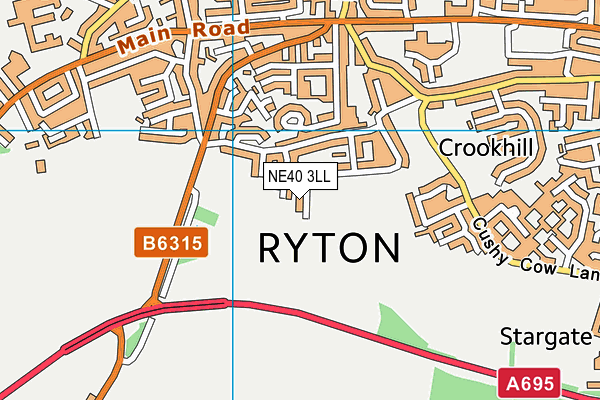 NE40 3LL map - OS VectorMap District (Ordnance Survey) NE40 3LL map - OS VectorMap District (Ordnance Survey)