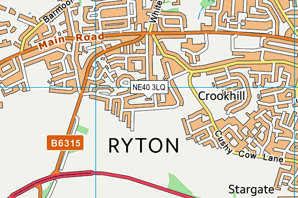 NE40 3LQ map - OS VectorMap District (Ordnance Survey) NE40 3LQ map - OS VectorMap District (Ordnance Survey)
