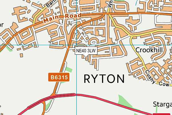 NE40 3LW map - OS VectorMap District (Ordnance Survey) NE40 3LW map - OS VectorMap District (Ordnance Survey)
