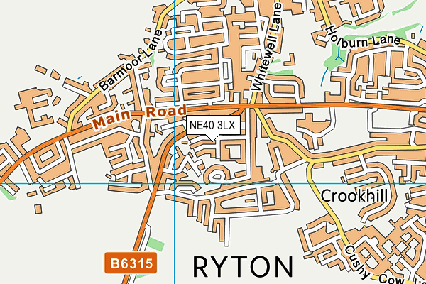 NE40 3LX map - OS VectorMap District (Ordnance Survey) NE40 3LX map - OS VectorMap District (Ordnance Survey)