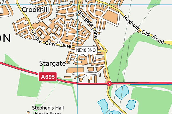 NE40 3NQ map - OS VectorMap District (Ordnance Survey)