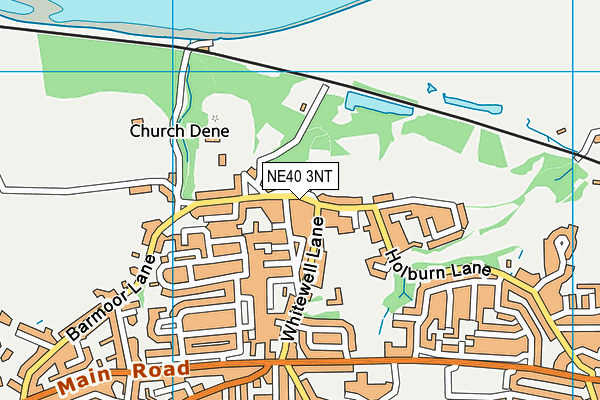 NE40 3NT map - OS VectorMap District (Ordnance Survey)