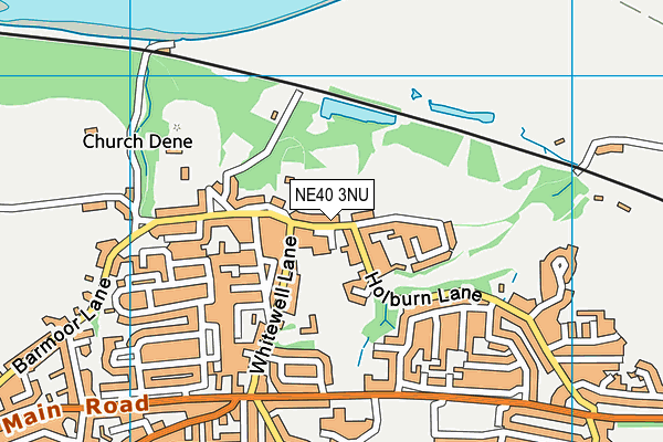 NE40 3NU map - OS VectorMap District (Ordnance Survey)