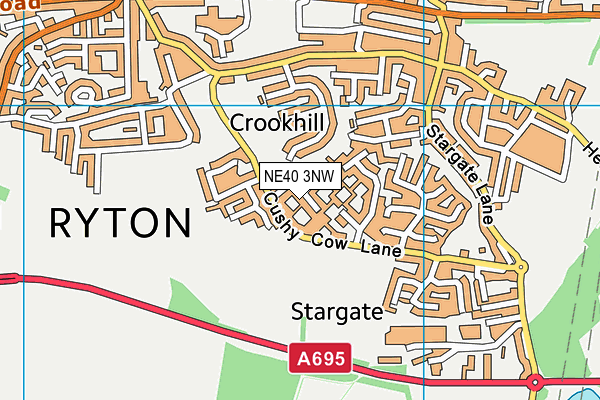 NE40 3NW map - OS VectorMap District (Ordnance Survey) NE40 3NW map - OS VectorMap District (Ordnance Survey)