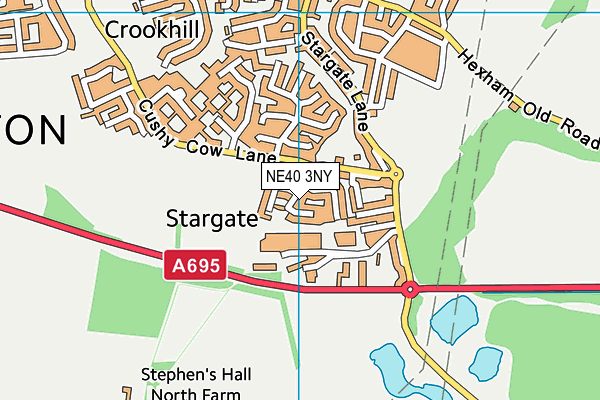 NE40 3NY map - OS VectorMap District (Ordnance Survey)