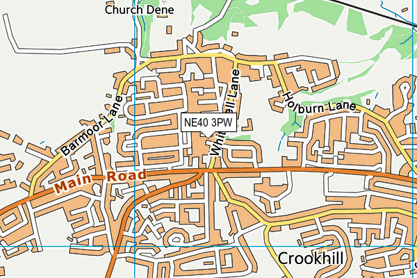 NE40 3PW map - OS VectorMap District (Ordnance Survey) NE40 3PW map - OS VectorMap District (Ordnance Survey)