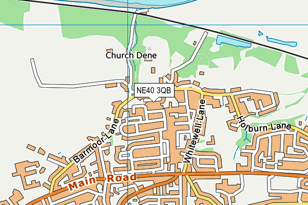 NE40 3QB map - OS VectorMap District (Ordnance Survey) NE40 3QB map - OS VectorMap District (Ordnance Survey)